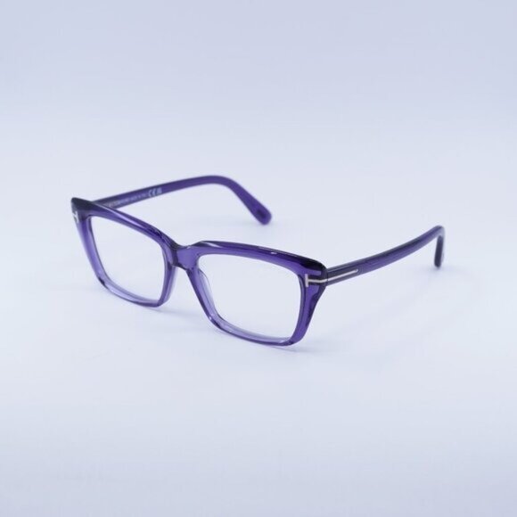 Tom Ford FT5894-B 081 Eyeglasses Violet 56mm Square Frame, Blue Light Block - Picture 1 of 9